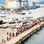 Shimizu, Japan - Locals Turn Out for Sail Away